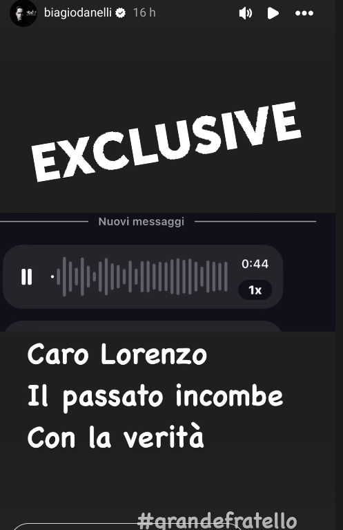 Grande Fratello, Lorenzo ha mentito a tutti sul suo passato? Un audio lo inchioda